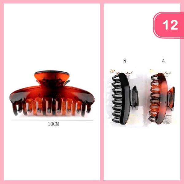 Two Tone Hair Claw Clips (12 Units)