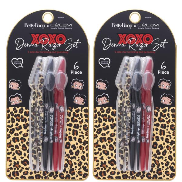 CELAVI X BETTYBOOP XOXO DERMA RAZOR 6PC SET (2 UNITS)