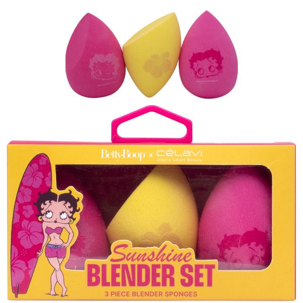 CELAVI X BETTY BOOP SUNSHINE 3PC BLENDER SPONGE SET