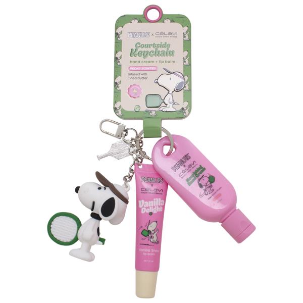 CELAVI X Peanuts Handcream Lip Balm Keychain