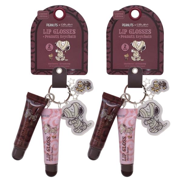 CELAVI X PEANUTS 2PC LIP GLOSSES W PEANUTS KEYCHAIN (2 UNITS)