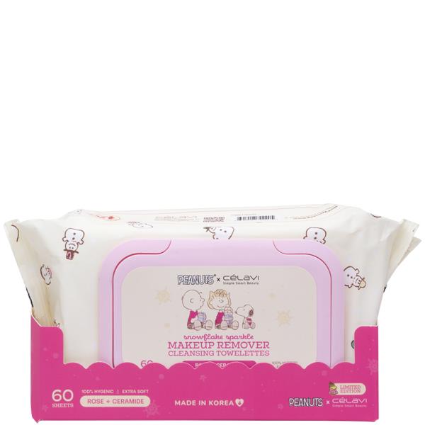 CELAVI X Peanuts Snowflake Towelettes 60 Sheets