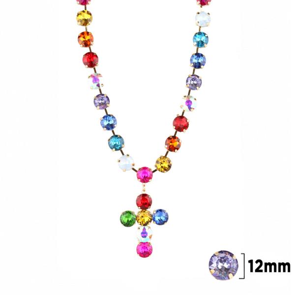 Rhinestone Cross Necklace