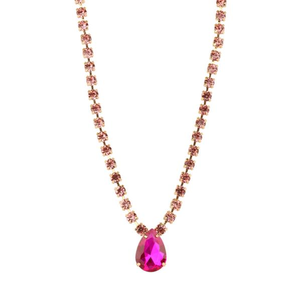 Rhinestone Teardrop Necklace