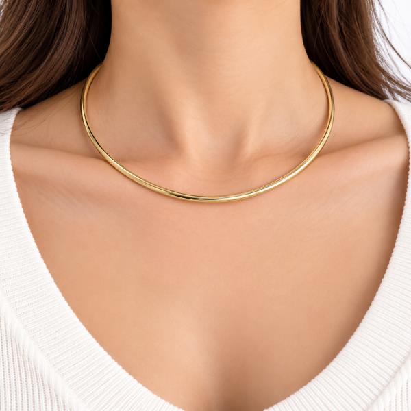 Open Ball Tip Choker Necklace