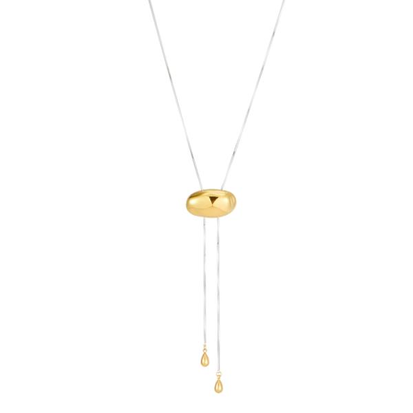 STAINLESS STEEL NUGET BOLERO NECKLACE