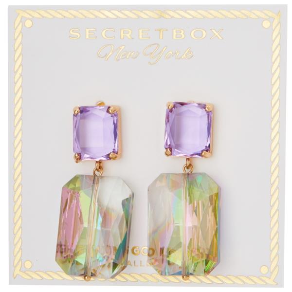 EMERALD SHAPE DROP EARRING