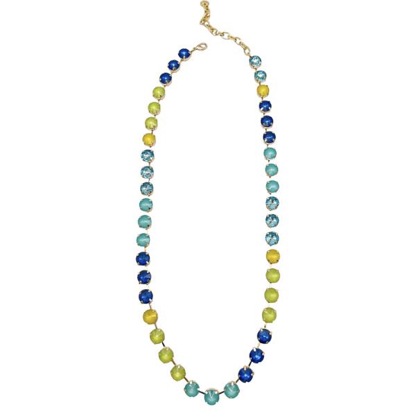 12mm Size Blue Multi Necklace