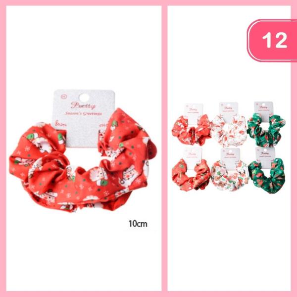CHRISTMAS HAIR SCRUNCHIE (12 UNITS)