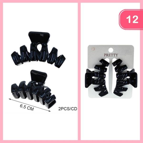 Wavy Hair Claw Clip (12 Units)