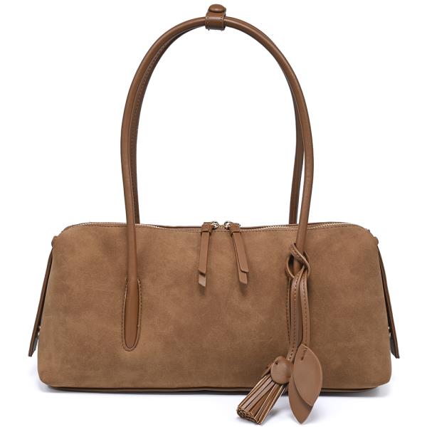 CHIC SUEDE TEXTURE SHOULDER BAG