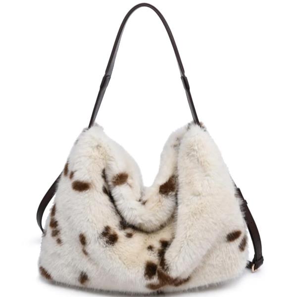 SOFT PLUSH SHEARLING LUMI HOBO BAG