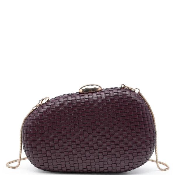 WOVEN SHAPE KING EVENING CLUTCH BAG