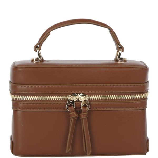 SMOOTH ZIPPER HANDLE SATCHEL BAG