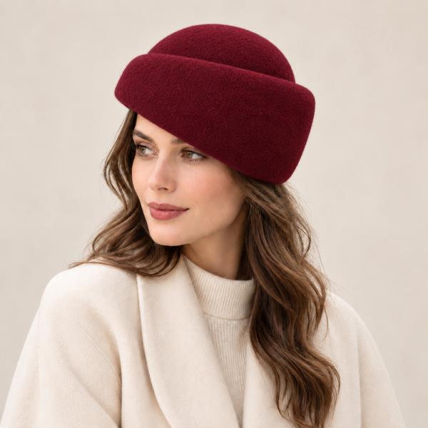 Wide Cuff Rounded Crown Hat