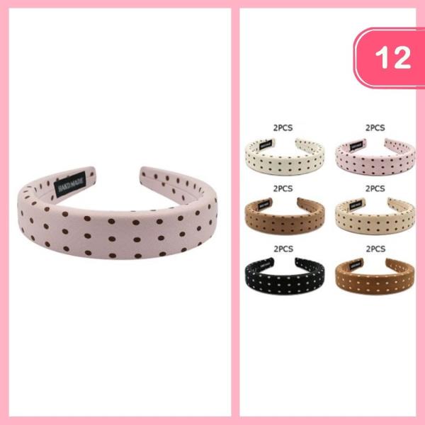 Polka Dot Headband (12 Units)