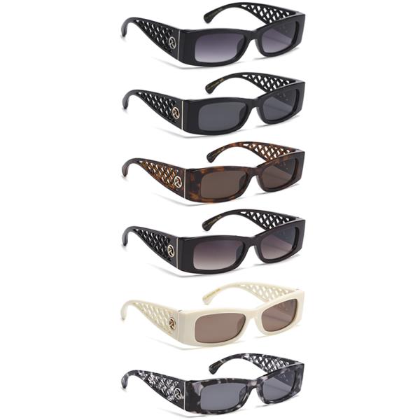 Square Side Vented Design Sunglasses 1DZ