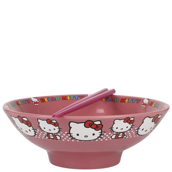 HELLO KITTY Bowl W Chopsticks