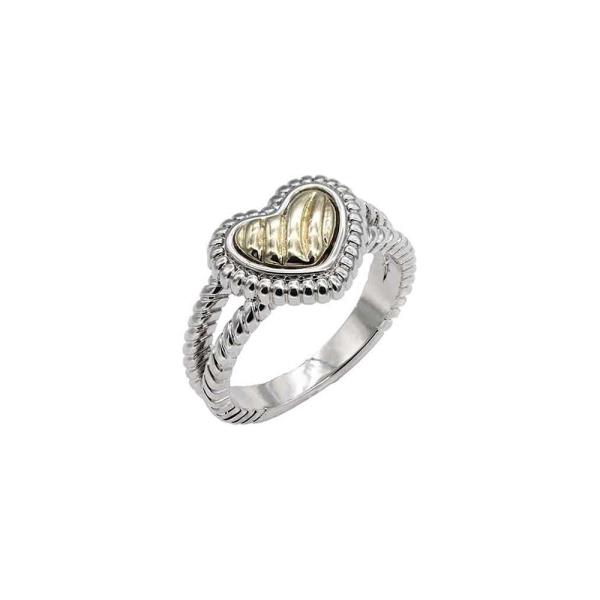 Two Tone Heart Ring