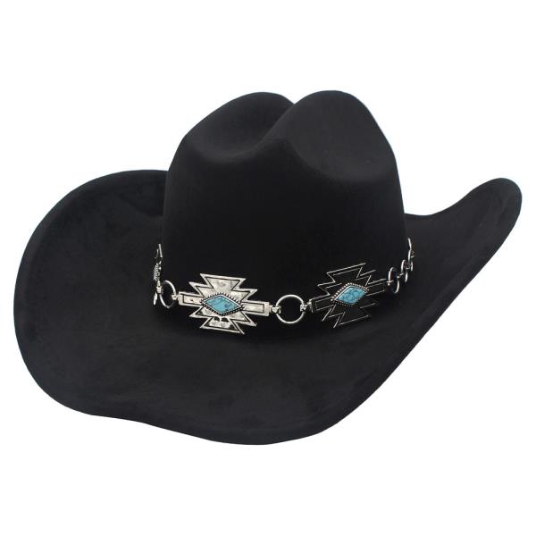 Western Aztec Concho Banded Cowboy Hat
