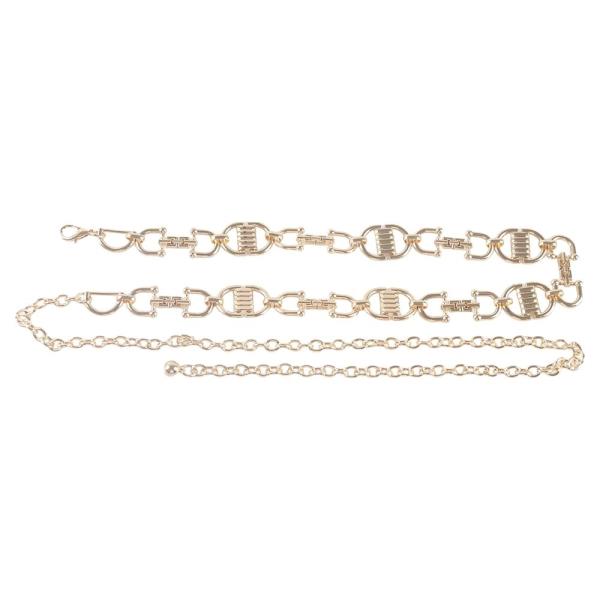 METAL RIBBED OVAL LINK CHAIN BELT
