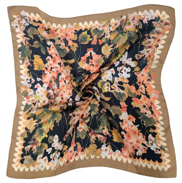 FLORAL PRINT SQUARE SCARF