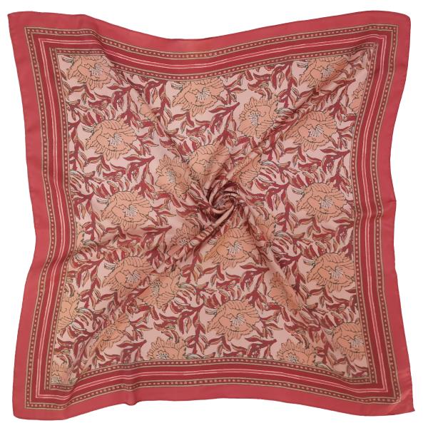 FLOWER PRINT SQUARE SCARF