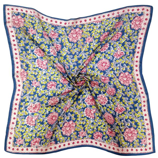 FLORAL PRINT SQUARE SCARF