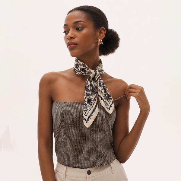 FLORAL PRINT SQUARE SCARF