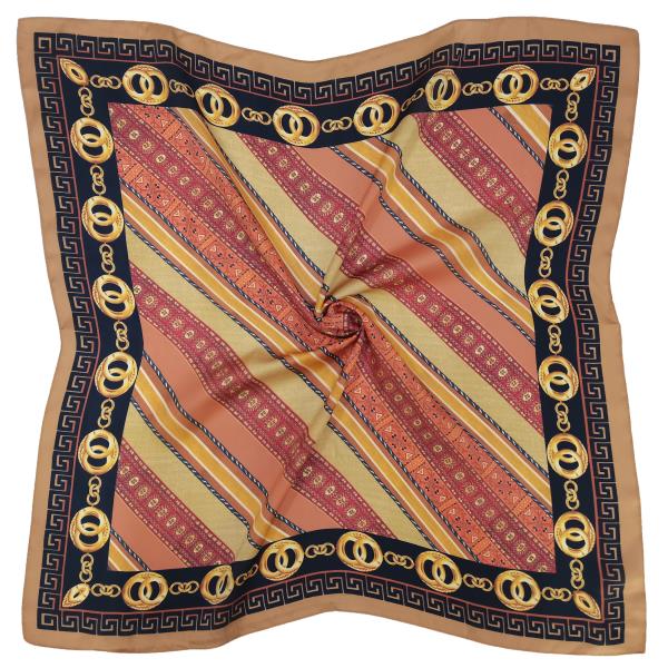 CHAIN PRINT SQUARE SCARF