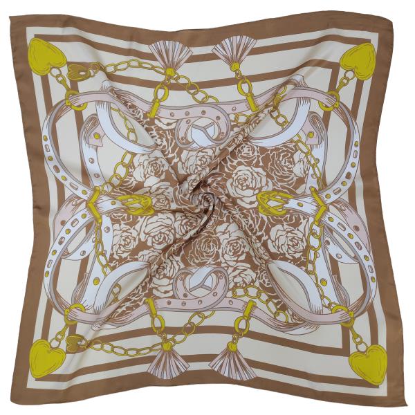 EQUESTRIAN PRINT SQUARE SCARF