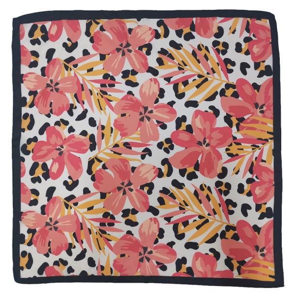 FLOWER PRINT SQUARE SCARF