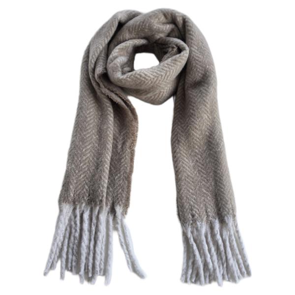 HERRINGBONE FRINGE SCARF