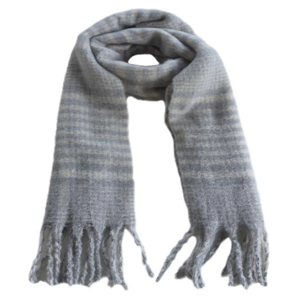 PLAID FRINGE SCARF