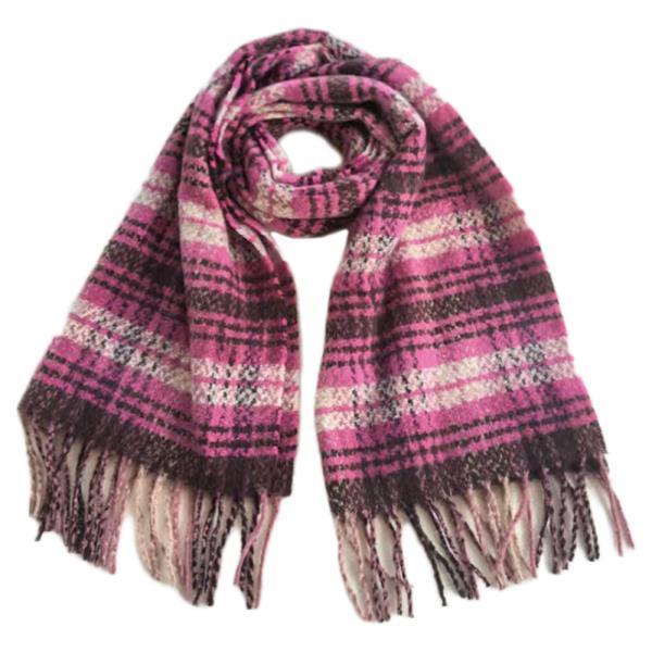 PLAID FRINGE SCARF