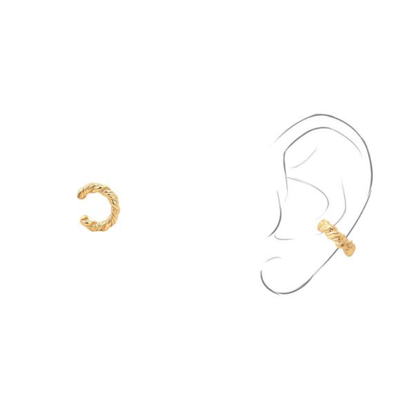 METAL BEADED EAR CUFF EARRING