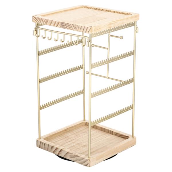 Metal Wood Multi Tier Jewelry Display Stand