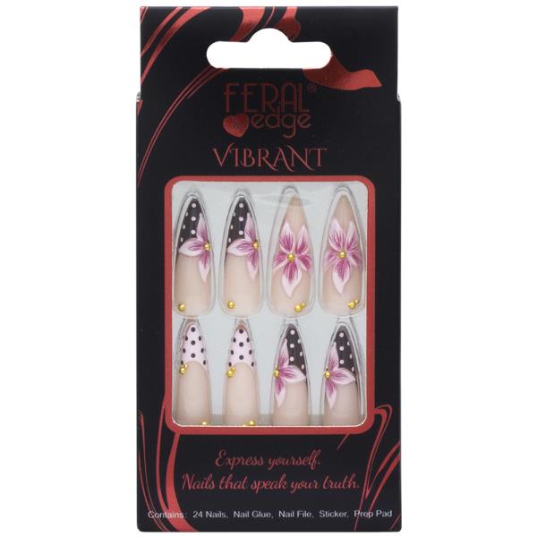 FERAL EDGE VIBRANT DESIGN X LONG NAIL DECORATION SET