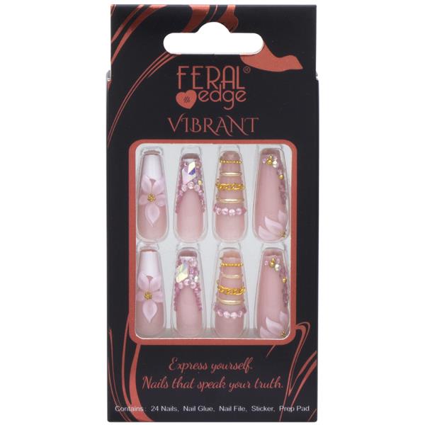 FERAL EDGE VIBRANT DESIGN X LONG NAIL DECORATION SET