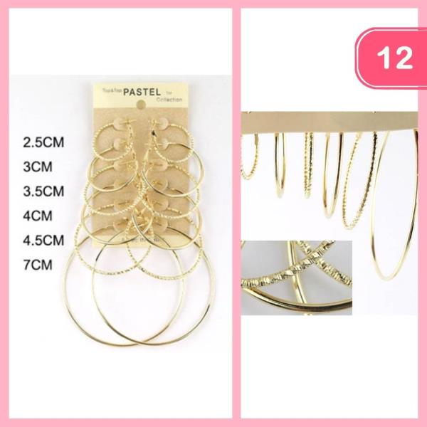 Hoop Earring Set (12 Units)