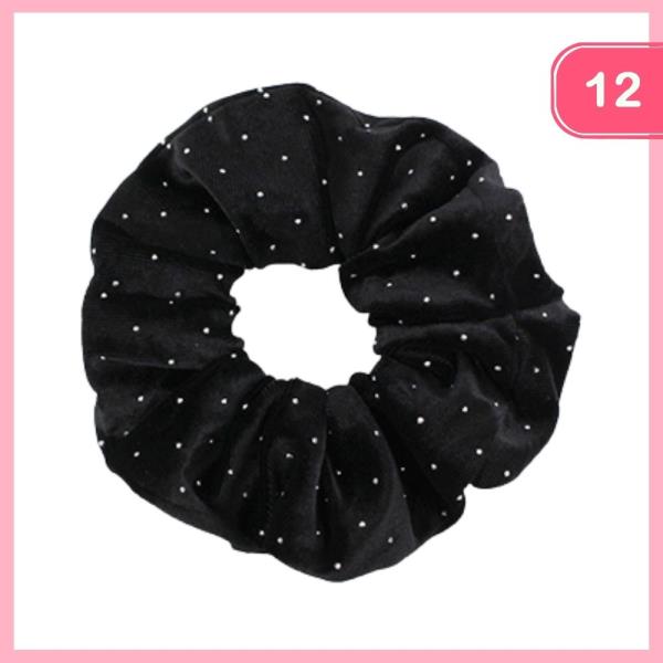 Polka Dot Hair Scrunchie (12 Units)