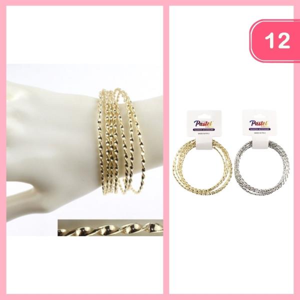 Twisted Bangle Bracelet (12 Units)