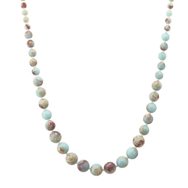 GRADUATED ROUND BEAD NECKLACE