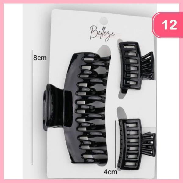Hair Claw Clip Set (12 Units)