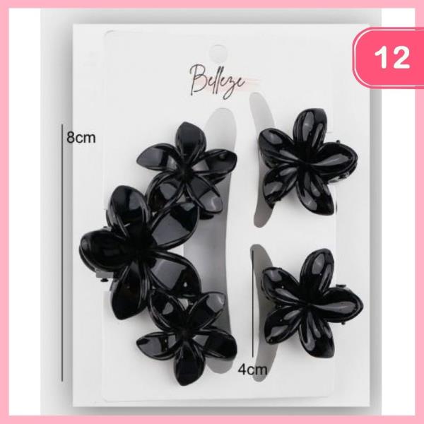 Flower Hair Claw Clip (12 Units)
