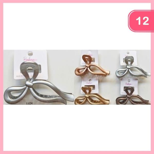 BOW HAIR CLAW CLIP (12 UNITS)