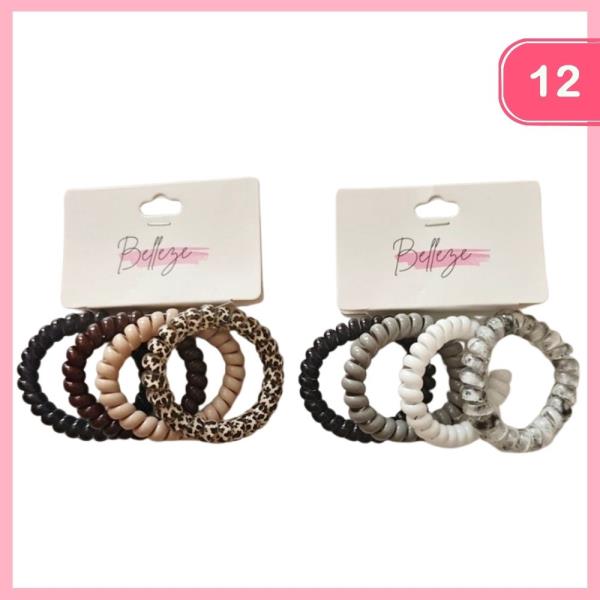 Spiral Hair Ties (12 Units)