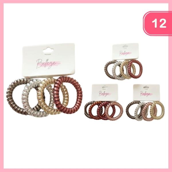 Spiral Hair Ties (12 Units)