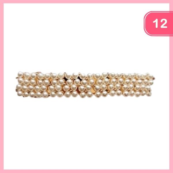 Pearl Barrette Hair Clip (12 Units)