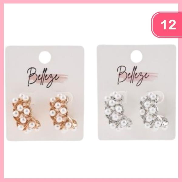 Pearl Hoop Earring (12 Units)